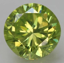 CERTIFIED 1.00 Ct Earth-Mined Natural Olive Green Diamond ROUND LOOSE VVS1/ 7 mm picture