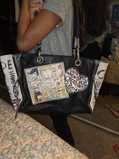 BRIGHTON FASHIONISTA TOM CLANCY'S SUPER GLAM CHIC HAUTE COUTURE PARIS LARGE TOTE picture