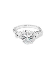 IGI Certified 1.60 CT Oval Cut Lab Grown Diamond Nature Inspired 14K Gold Ring picture