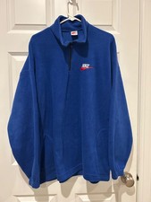 Vtg 90s Nike Fleece Half Zip Pullover Large Blue Made In USA Red Tag Sweatshirt picture