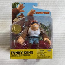 2026 Jakks Pacific Funky Kong Nintendo Donkey Kong 4” Action Figure Toy NIB picture