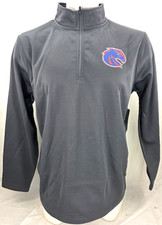 NEW Boise State Broncos Colosseum Gray Long Sleeve 1/4 Zip Thick Shirt Men's L picture