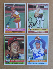 1976 TOPPS BASEBALL SIGNED AUTOGRAPH CARD SINGLES YOU PICK CHOOSE UPDATED 5/18 picture