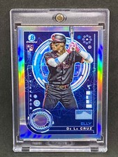 Elly De La Cruz RC REFRACTOR CARD BOWMAN CHROME REDS picture