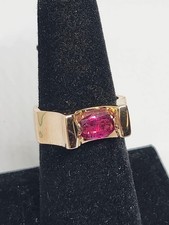 1CT Natural Burmese Ruby 14K Gold Ring Custom 2-Prong Sz 6 $5500 picture