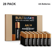 28 Pack Duracell Coppertop AA Batteries Long Lasting Alkaline Double A Batteries picture