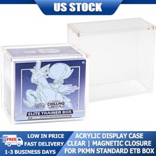 Clear Acrylic ETB Display Case Dust Proof For Pokemon Prismatic Evolutions picture
