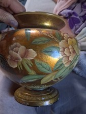 vase. Hand painted antique with only 2 points of damage. picture