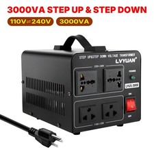 1500W/3000W Voltage Transformer Converter Step Up & Down 110V ⇋ 220V Travel picture