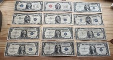 Lot Of (23) U.S. Notes 1928 G $2 1928 B $1 Silver Certificates And More picture