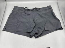 Kona Sol Womens High Coverage Swim Shorts Drawstring Pocket Gray Pick Size SMLXL picture