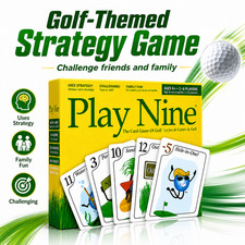 Play Nine Golf Card Game Family Strategy Party Game Ages 8+ Adults 2-6 Players picture