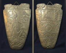 Authentic Ancient Egyptian Antiques Narmer Palette Relief Double Sided Egypt BC picture