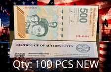 VENEZUELA 500 DIGITALES 2023 UNC x100 – NEW 500 Million Bolívares – COA Add. picture