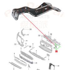 95B807333A Left Front radiator brackets NEW Fit for Porsche Macan 95B 2015-2025 picture