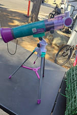 Nancy B Kids Telescope on Tripod Stand Teal Purple Age 8+ 2014 D14I020308 picture