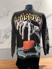 Godspeed Men's Black Skeleton Hand Skull Graphic Crew Neck Long Sleeve T-Shirt M picture