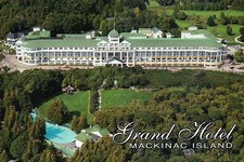 Aerial View of Grand Hotel, Mackinac Island, Michigan Somewhere in Time Postcard picture