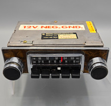 Vtg British Leyland Motors AM/FM Indash Radio FAUX WOOD GRAIN FACE  #105021 EUÇ picture