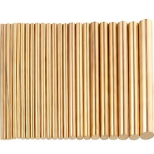Hotop 24 Pcs Brass Pin for Knife Handles round Brass Rods Assorted Diameter 1.5- picture