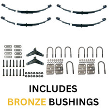 Greaseable 3500 lbs. Tandem Trailer Suspension Kit Leaf Springs, Shackle & UBolt picture