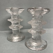 Vtg ITTALA Timo Sarpaneva FESTIVO Scandinavian Candlestick Candle Holders 4-5/8