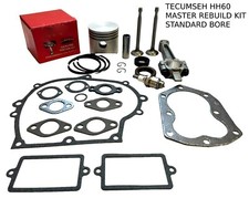 NEW TECUMSEH HH60 PISTON, ROD, ENGINE GASKET SET WITH SEALS & VALVES picture