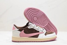 NEW Travis Sc0tt x Jordan 1 Low OG Dark Pony Pink Oxford MEN All Size US 7-12 picture