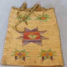 Antique Nez Perce Corn Husk Flat Bag Plateau Native American ca. 1900 Woven picture