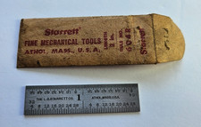 Vintage L.S. Starrett Company Steel Machinist's Rule w/Original Envelope picture