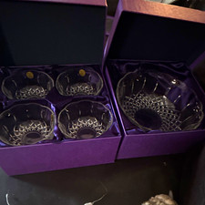 Vintage RCR Royal Crystal Rock Opera Set Large Serving Bowl & 4 Small Bowls NIB picture