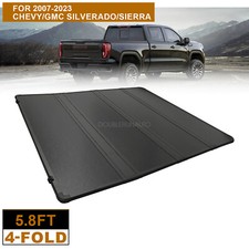 5.8FT 4-Fold Hard Truck Tonneau Cover For 2019-2024 Silverado Sierra 1500 2500HD picture