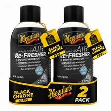 2 pk Meguiar's G181302 Whole Car Air Re-fresher Odor Eliminator Mist, Black picture