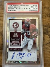 2015 Panini Contenders Amari Cooper Collegiate Rookie Auto Cracked Ice (Pop 1) picture