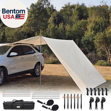 10X16 Ft Car Side Awning with Pole Outdoor Camping Tent Tarp Waterproof Canopy S picture