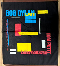 1986 Bob Dylan Tom Petty Heartbreakers True Confessions Tour Bandana Scarf VTG picture