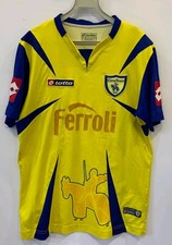 Vtg Lotto Chievo Verona Ferroli Soccer Jersey Men's L Yellow Made in Italy #228 picture
