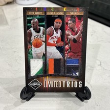 2012 Panini Limited Trios Game Worn Patches Garnett Anthony & Bosh #’d /15 picture