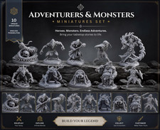 473 Forge Forest Encounter – 10 Fantasy Resin Miniatures 28mm Tabletop RPG dnd picture