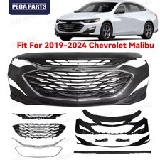 For Chevy Malibu 2019-2024 Front Upper Lower Bumper Cover Grille w/o Fog Light picture