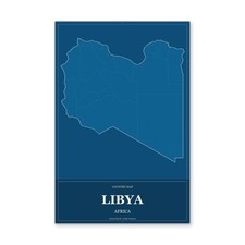 Libya Country Map Wall Art Weatherproof Aluminum Sign picture