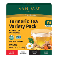 Vahdam India Infusions Organic Turmeric Tea Variety Pack, 100 Count (6.35 Ounce) picture