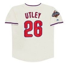 Chase Utley 2008 Philadelphia Phillies World Series Cream Men's Jersey (L-XL) picture