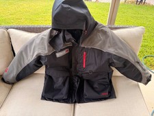 Striker Ice Trekker Jacket Mens Large Sureflote Ice Fishing Coat Black Gray picture