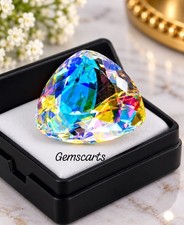 24CT Natural Mystic Quartz Trillion Cut 20x19x11 mm Loose Gemstone for Pendant picture