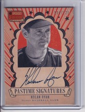 2013 Panini America's Pastime NOLAN RYAN Pastime Signatures Auto /125 ON CARD picture