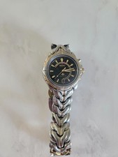 Seiko Kinetic Sport 100 Watch Two - Tone Black Dial - 5M42 - 0B09 picture