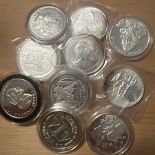 LOT OF TEN (10) x ONE OUNCE .999 SILVER ROUNDS (RANDOM MINT/DESIGN) picture