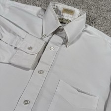 Vintage LL Bean Shirt Mens 16-34 White Oxford Cloth Button Down OCBD Made in USA picture