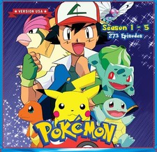 Pokemon Season 1-5 (Vol 1-273 End) 9 discs boxset- US Version DVD - English Dub picture